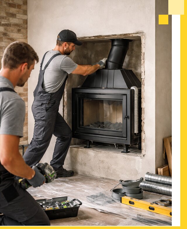 Установка каминных топок в Урюпинске: монтаж, подключение