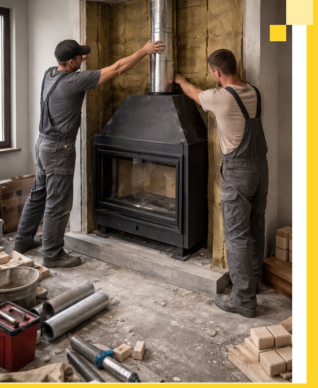 Изготовление и монтаж закрытых каминов в Урюпинске под ключ