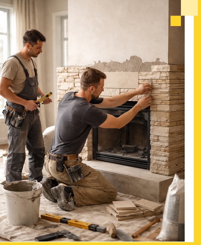 Установка и монтаж каминов для загородного дома в Урюпинске