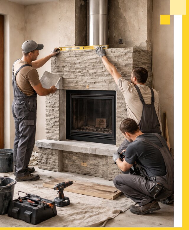 Профессиональный монтаж каминов под ключ в Урюпинске для дома