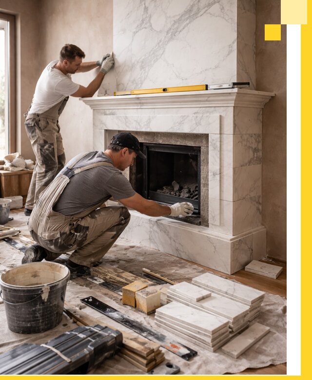 Отделка каминов в Урюпинске качественные облицовочные работы