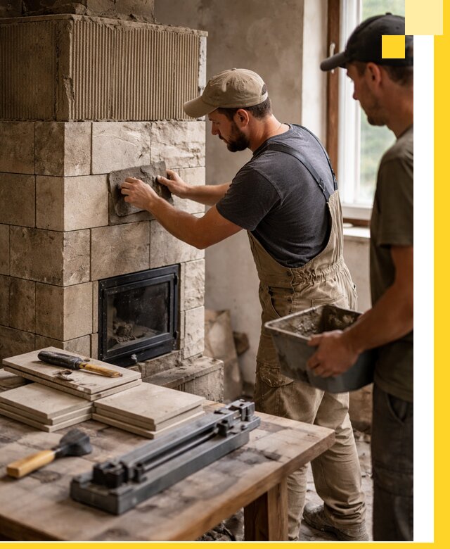 Профессиональная облицовка печей в Урюпинске: керамика и камень