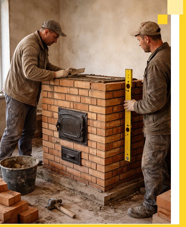 Отопительные печи под ключ в Урюпинске, установка и сборка