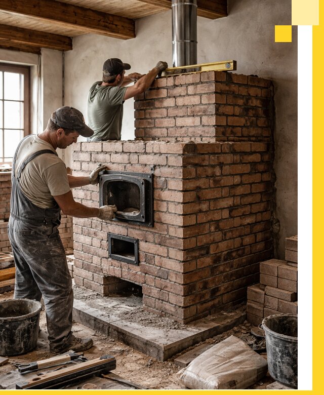 Печи для загородного дома под ключ в Урюпинске — монтаж и сервис