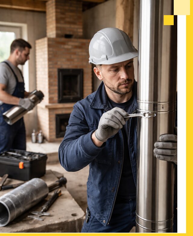 Профессиональный монтаж дымоходов для печей в Урюпинске