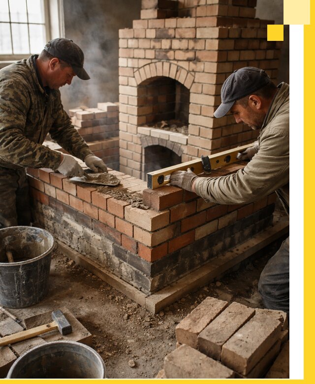 Изготовление и монтаж печей и каминов из кирпича в Урюпинске