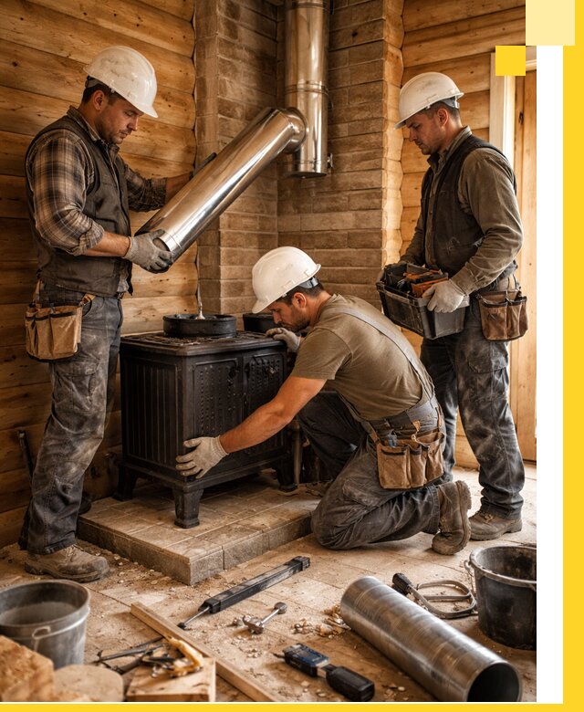 Профессиональный монтаж банных печей и дымоходов в Урюпинске