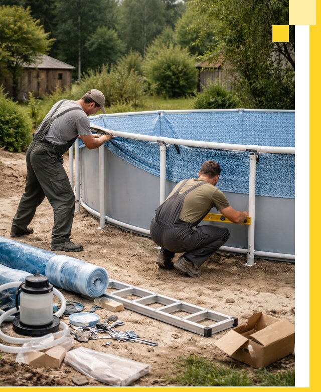 Установка и монтаж каркасных бассейнов в Урюпинске под ключ