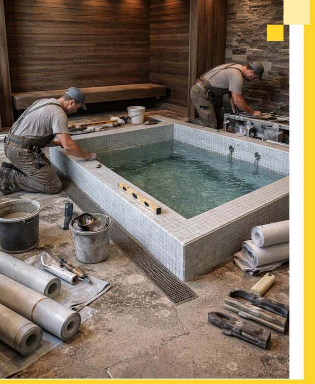 Установка и строительство бассейнов для сауны в Урюпинске