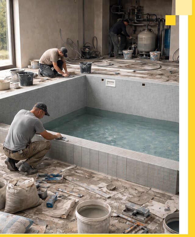 Строительство и монтаж бассейнов в помещении в Урюпинске