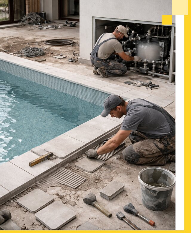 Строительство и монтаж бассейнов в коттедже в Урюпинске