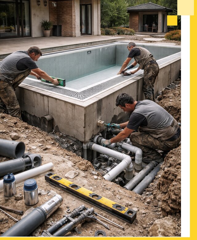 Строительство переливных бассейнов в Урюпинске под ключ