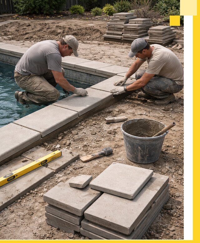 Установка и изготовление копингового камня для бассейнов в Урюпинске