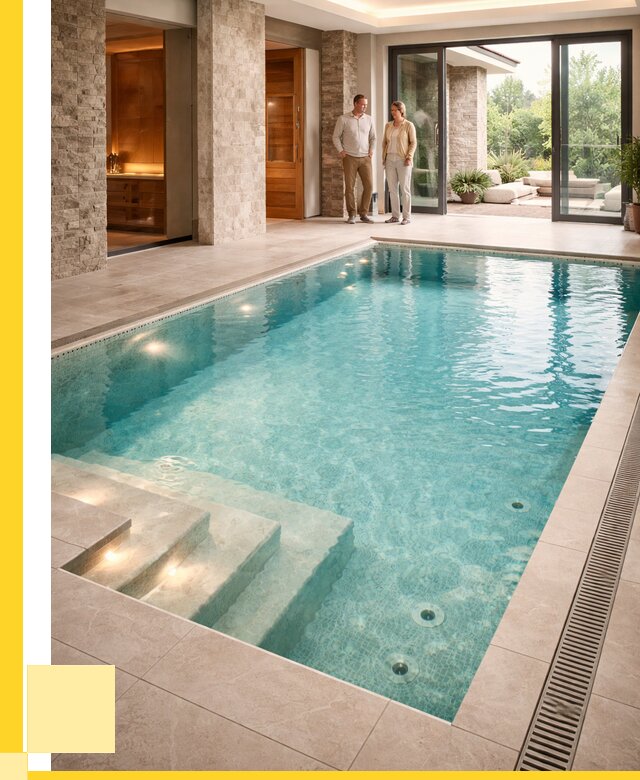 Бассейн во дворе в Урюпинске: проект, отделка от 1236120 р. | ЭриданРюп