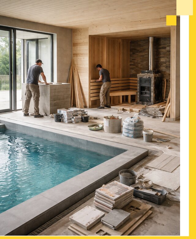 Проектирование и строительство бань с бассейном в Урюпинске