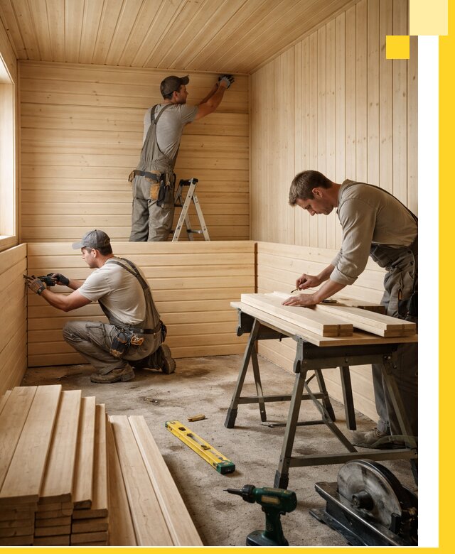 Обшивка саун в Урюпинске из натуральной древесины под ключ