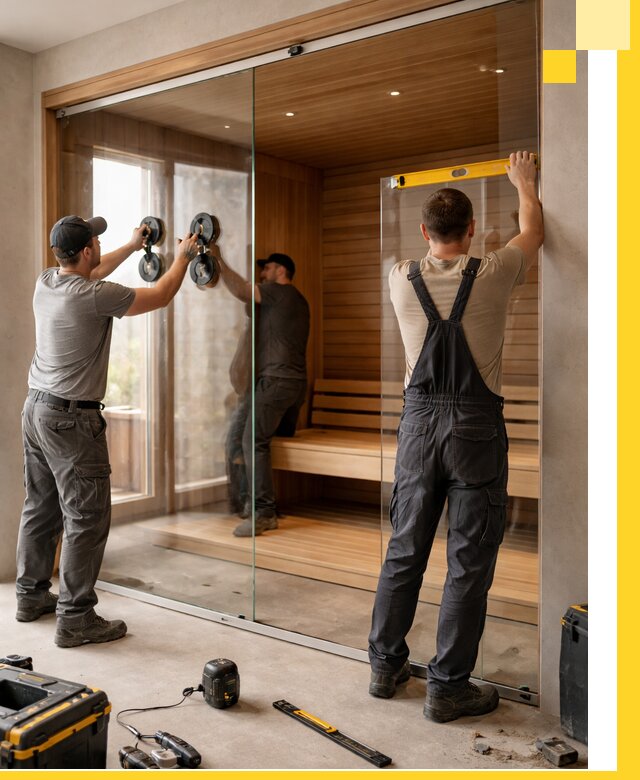 Производство и монтаж стеклянных саун под ключ в Урюпинске