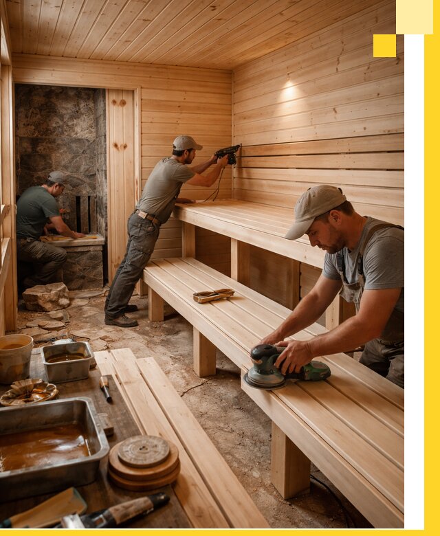 Профессиональная отделка бань в Урюпинске под ключ, с гарантией