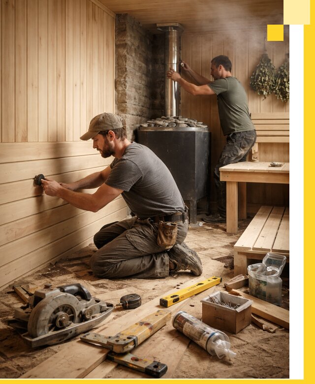 Полное строительство и оснащение парных под ключ в Урюпинске