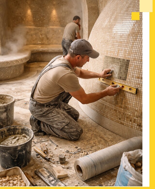 Хамам под ключ в Урюпинске: проектирование, строительство, отделка