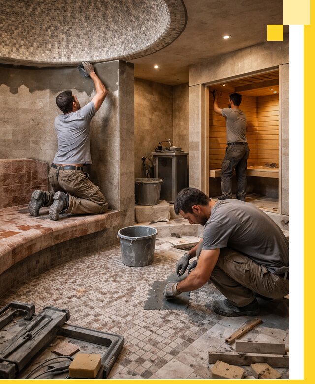 Проект и строительство хамама бани и сауны под ключ в Урюпинске