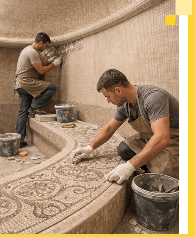 Плитка для хамама в Урюпинске, укладка, подбор и поставка